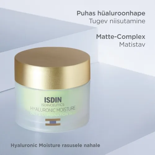 ISDIN NÄOKREEM HÜALUROONHAPPEGA RASUSELE NAHALE 50G - Tootepilt 1