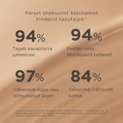 ISDIN JUMESTUSKREEM COVERAGE SPF50+ 30G 3.0 SAND - Tootepilt 5