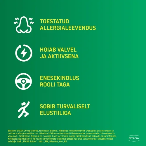 BILASTINE STADA TBL 20MG N10 - Tootepilt 2