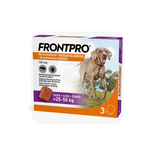 FRONTPRO NÄRIMISTABLETT 136MG N3 (25-50KG)