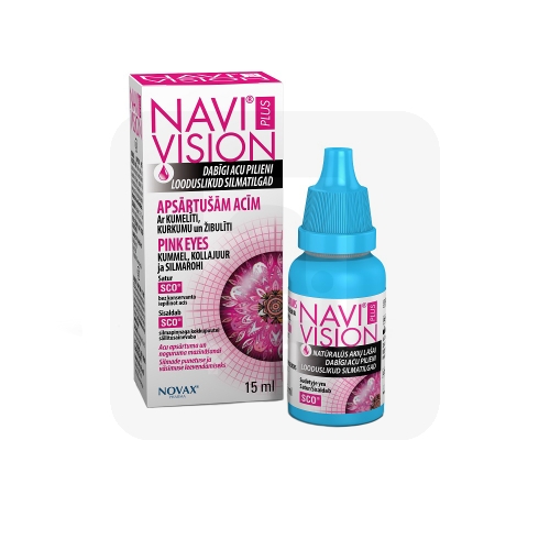 NAVI VISION PLUS PINK EYE SILMATILGAD 15ML