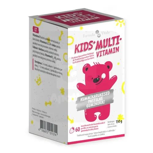FORMULA VITALE KIDS+ MULTI KUMMIKARUKESED N60