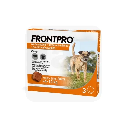FRONTPRO NÄRIMISTABLETT 28MG N3 (4-10KG)