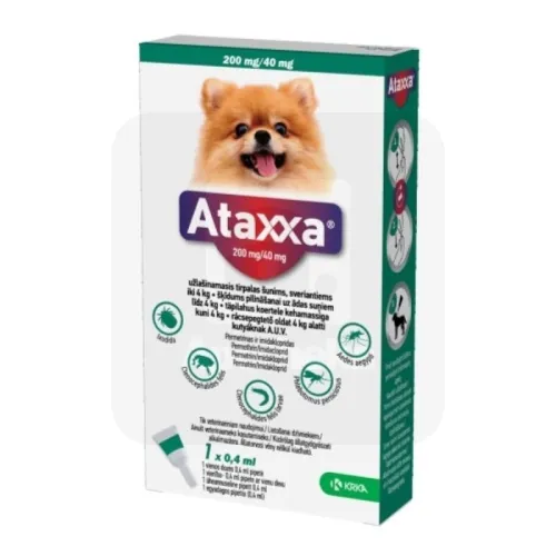 ATAXXA TÄPILAHUS 200MG+40MG/0,4ML N1 (<4KG)