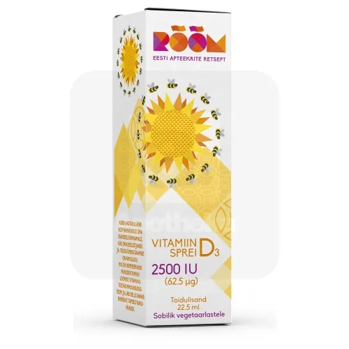 RÕÕM VITAMIIN D3 SPREI 2500 IU (62,5MCG) 22,5 ML