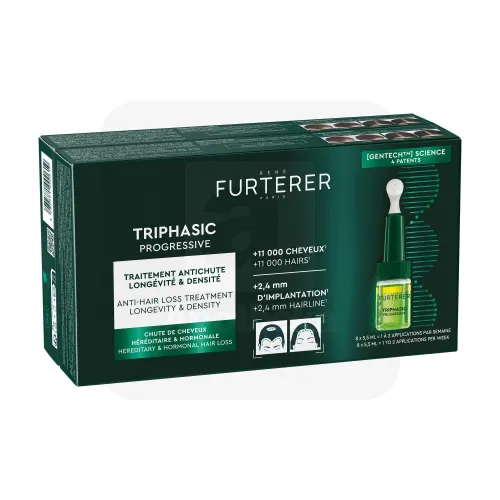 RENE FURTERER TRIPHASIC JUUKSEAMPULLID PROGRESSIVE 5,5ML N8 UUS