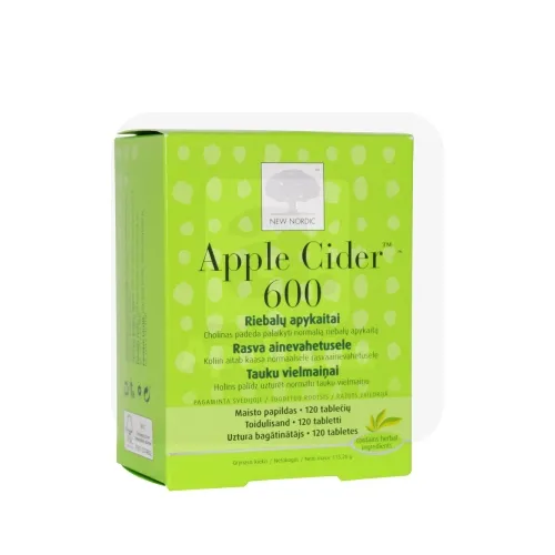 NEW NORDIC APPLE CIDER TBL 600MG N120
