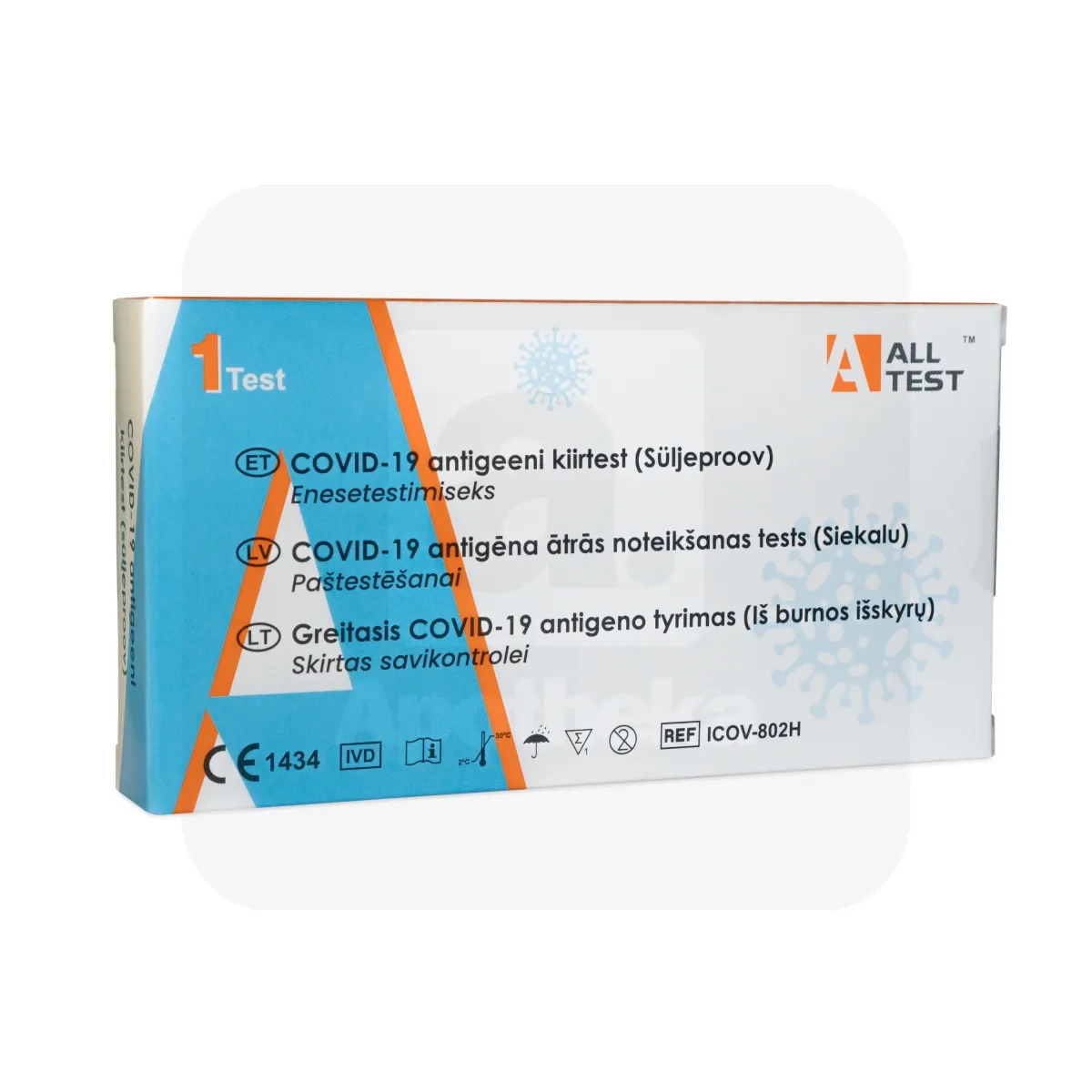 ANTIGEENI KIIRTEST COVID-19 ALLTEST SÜLJEST ISE TESTIMISEKS N1 - Tootepilt