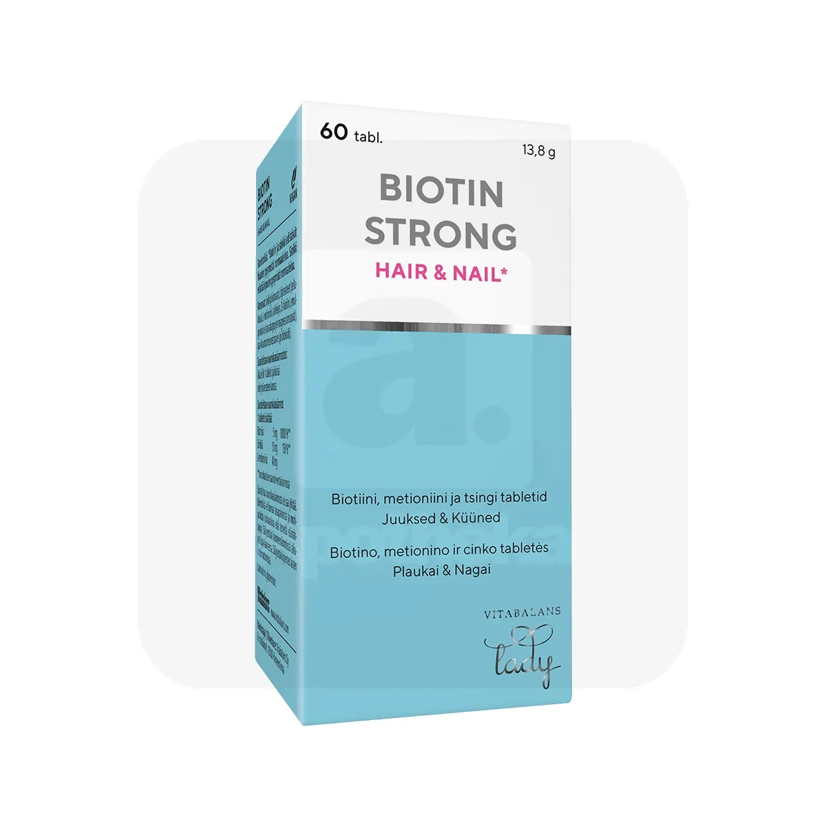 BIOTIIN STRONG HAIR&NAIL TBL N60 - Tootepilt 1