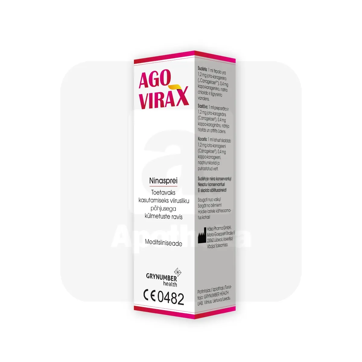 AGOVIRAX NASAL SPREI 20ML - Tootepilt