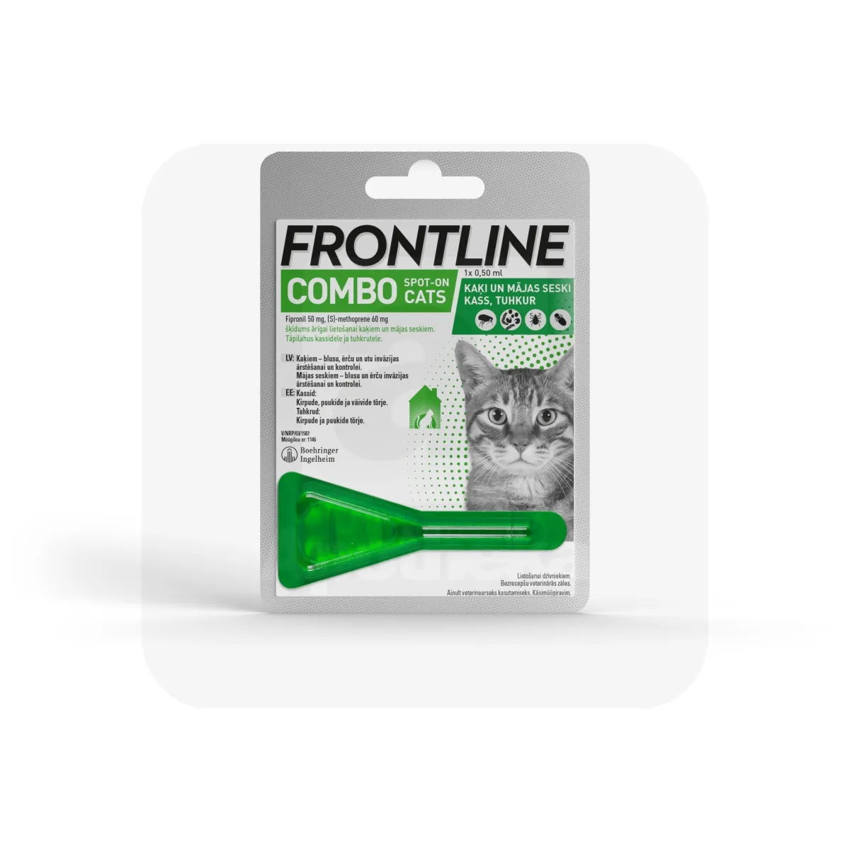 FRONTLINE COMBO CAT TÄPILAHUS 50MG+60MG/0,5ML N1 (KASS) - Tootepilt