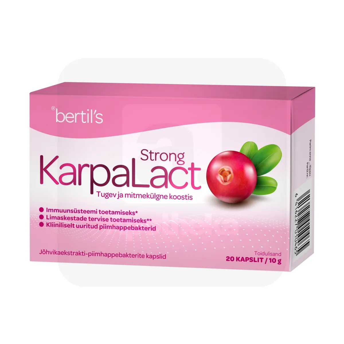 BERTILS KARPALACT STRONG KAPSLID N20 - Tootepilt