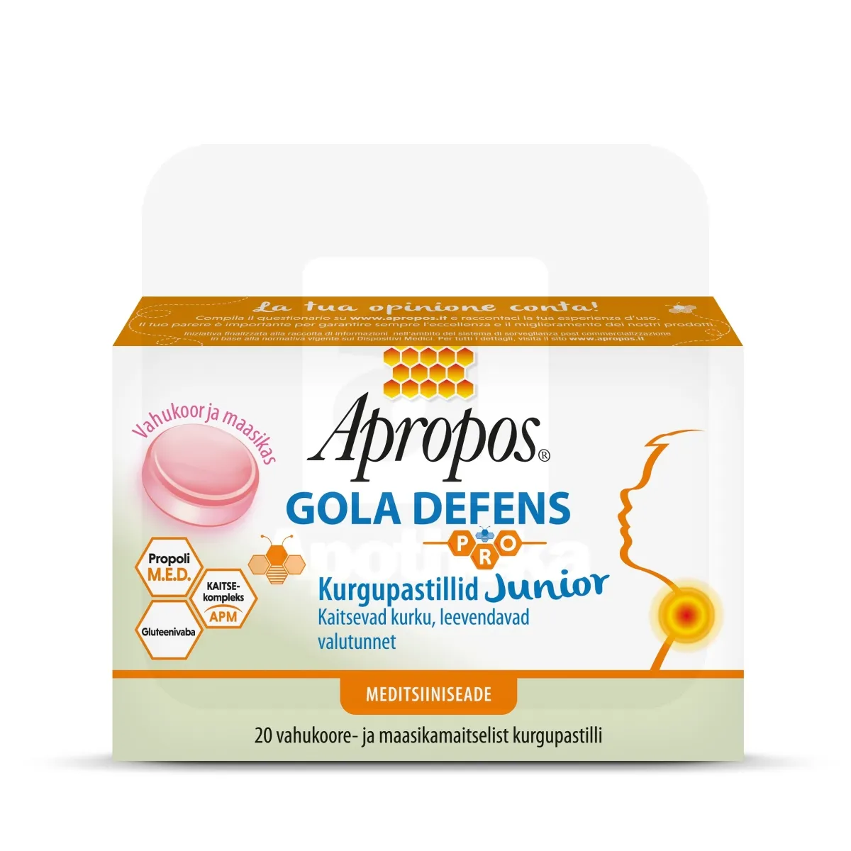 APROPOS GOLA DEFENS PASTILLID MAASIKAS LASTELE N20 - Tootepilt