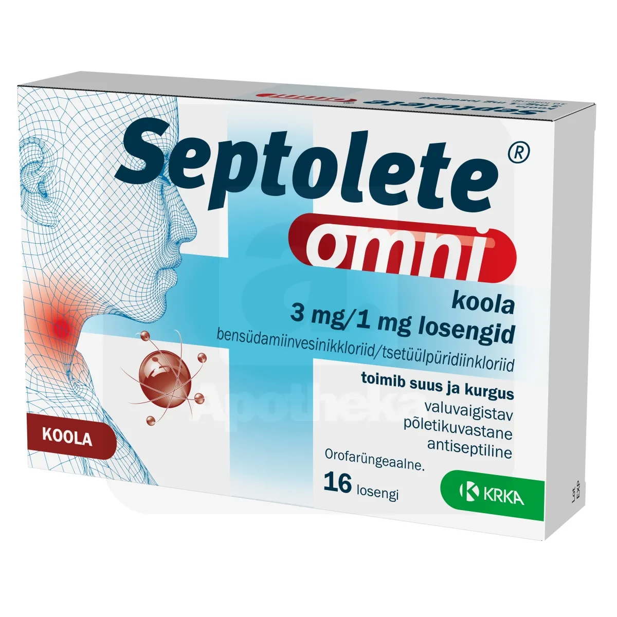 SEPTOLETE OMNI KOOLA LOSENG 3MG+1MG N16 - Tootepilt