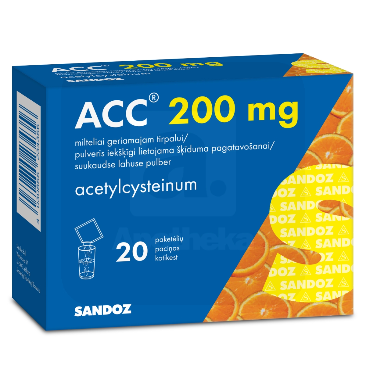 ACC 200MG SUUKAUDSE LAHUSE PULBER 200MG N20 - Tootepilt