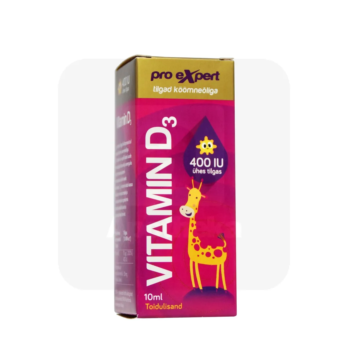 VITAMIN D3 PRO EXPERT 400IU TILGAD KÖÖMNEÕLIGA 10ML - Tootepilt