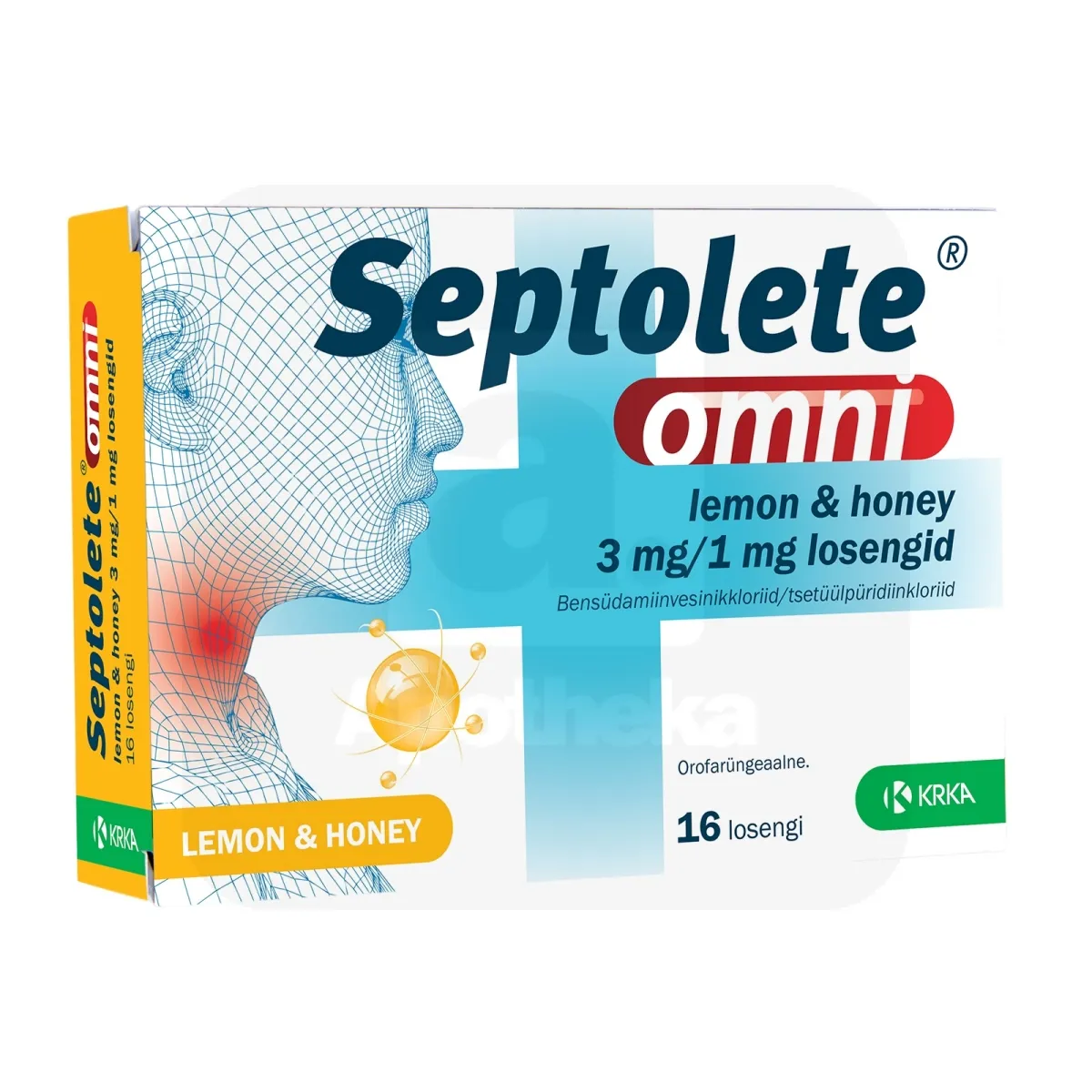 SEPTOLETE OMNI LOSENG LEMON&HONEY 3MG+1MG N16 - Tootepilt