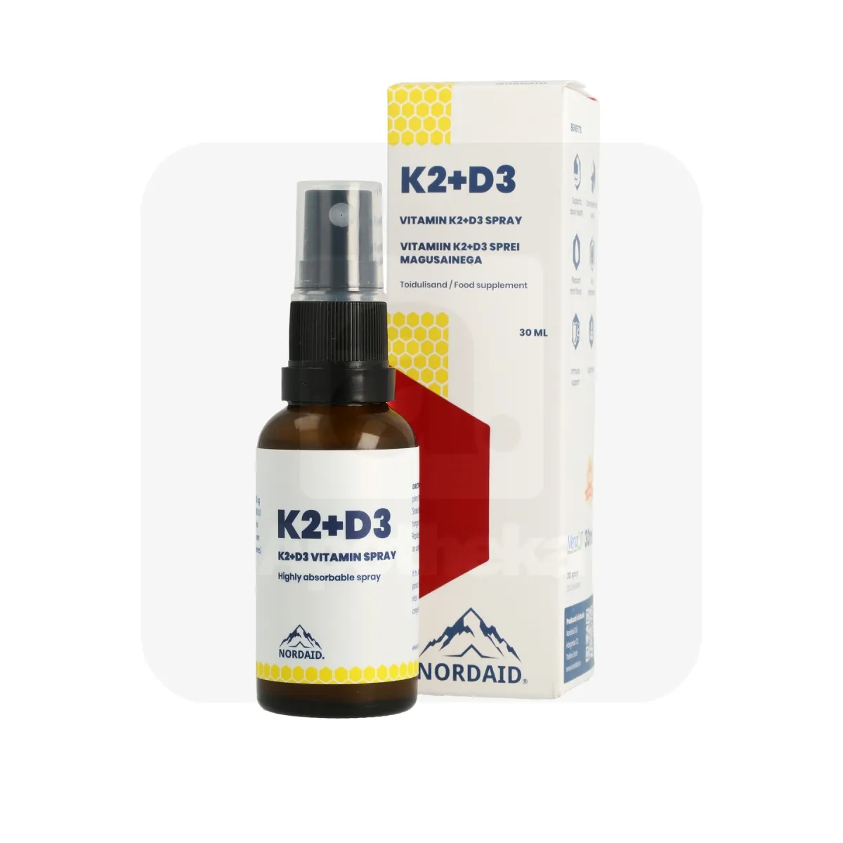 NORDAID K2+D3 VITAMIIN SUUKAUDNE SPREI 100MCG+4000IU 30ML - Tootepilt