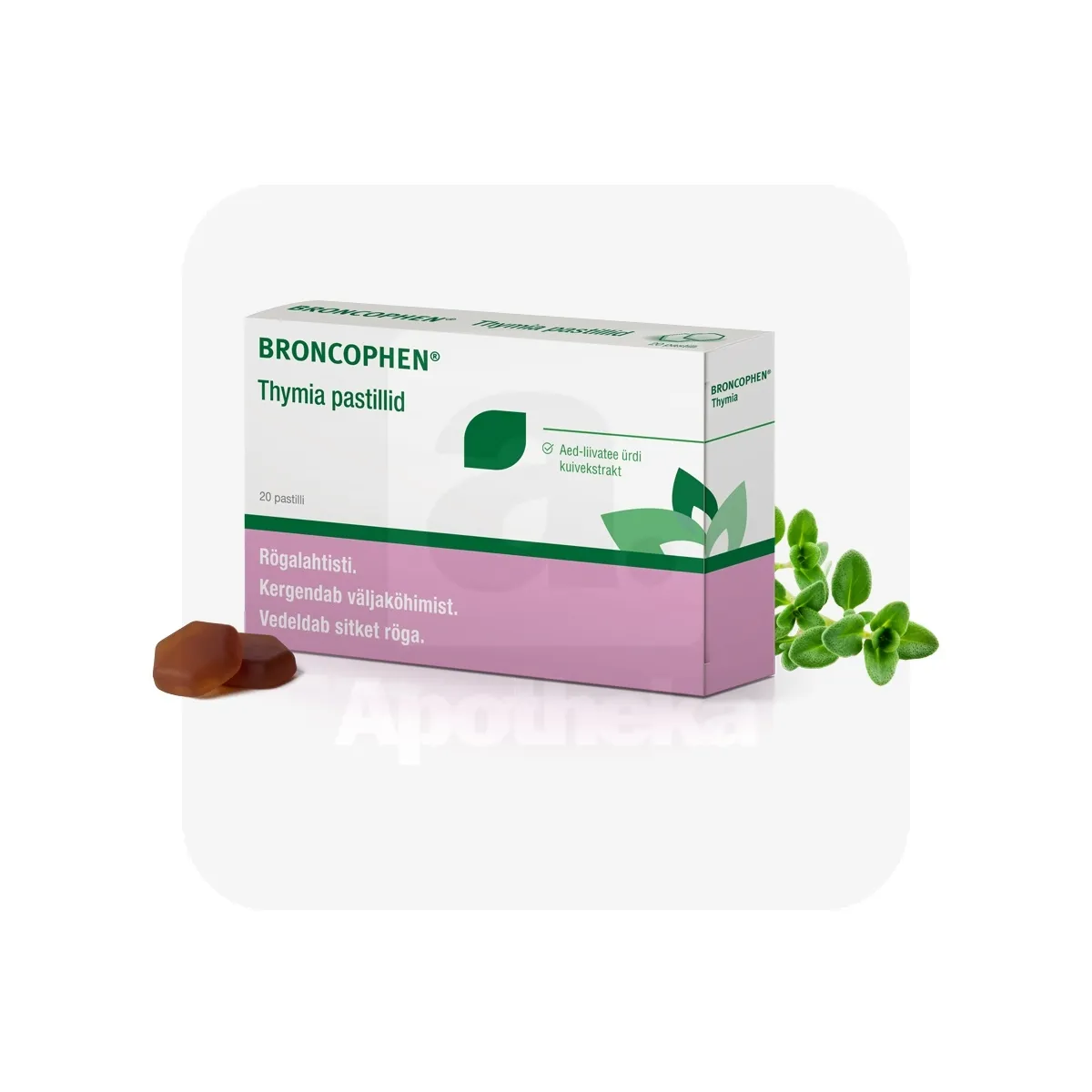 BRONCOPHEN THYMIA PASTILLID 59,5MG N20 - Tootepilt