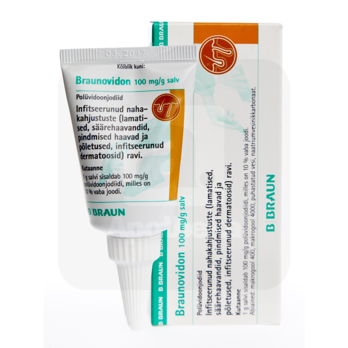 BRAUNOVIDON SALV 100MG/G 20G - Tootepilt