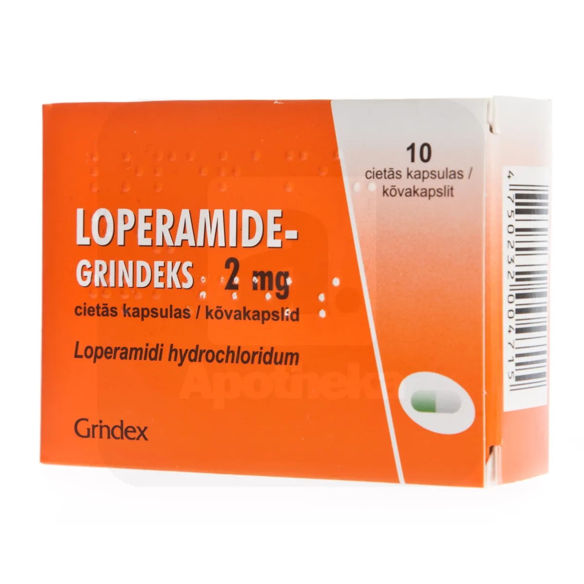 LOPERAMIDE-GRINDEKS CAPS 2MG N10 - Tootepilt