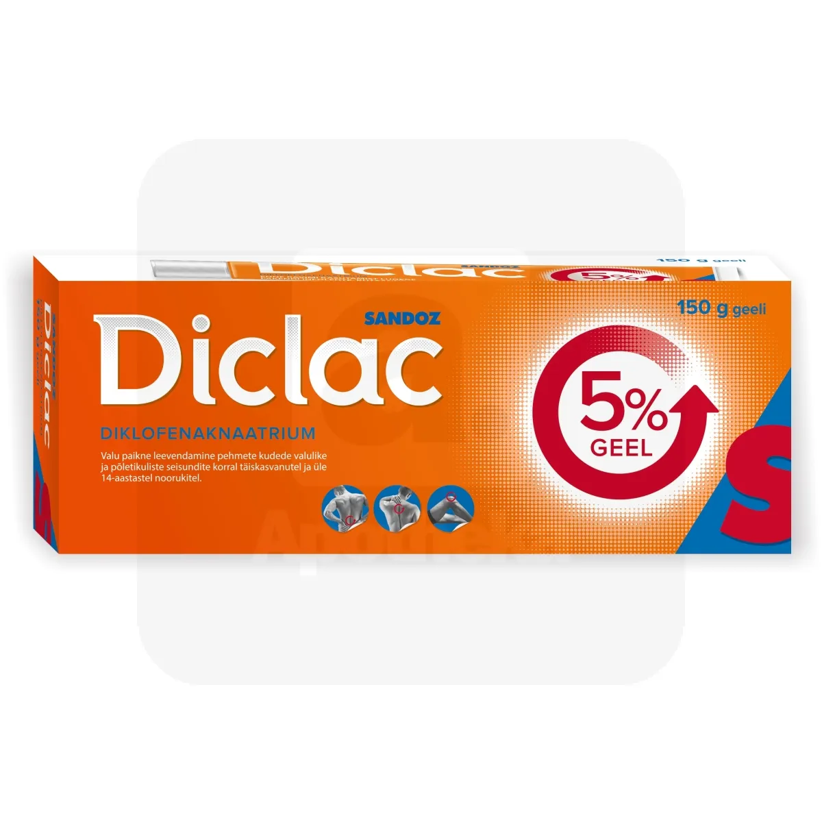 DICLAC 5% GEEL 50MG/G 150G - Tootepilt
