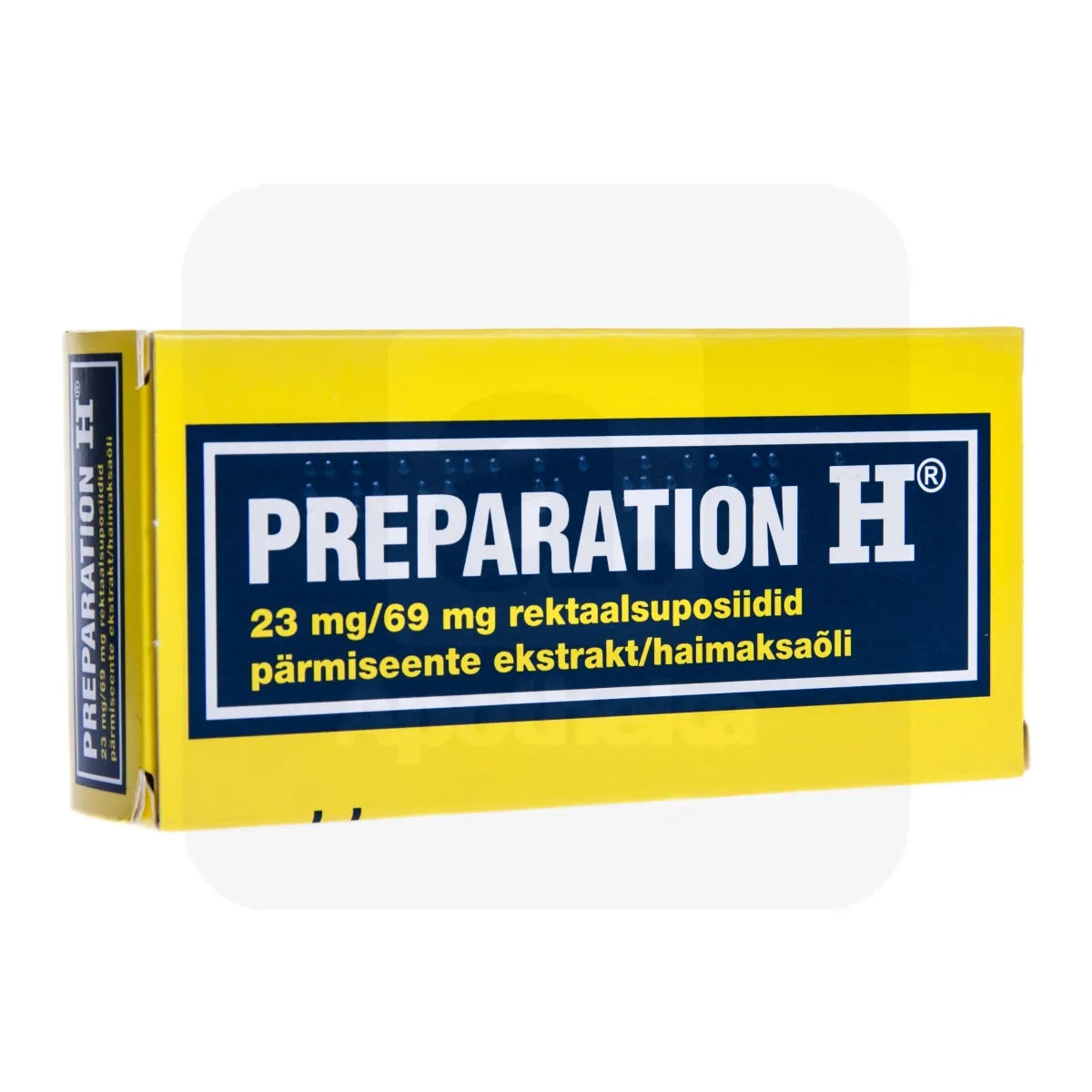 PREPARATION H REKTAALSUPOSIIT 23MG+69MG N12 - Tootepilt
