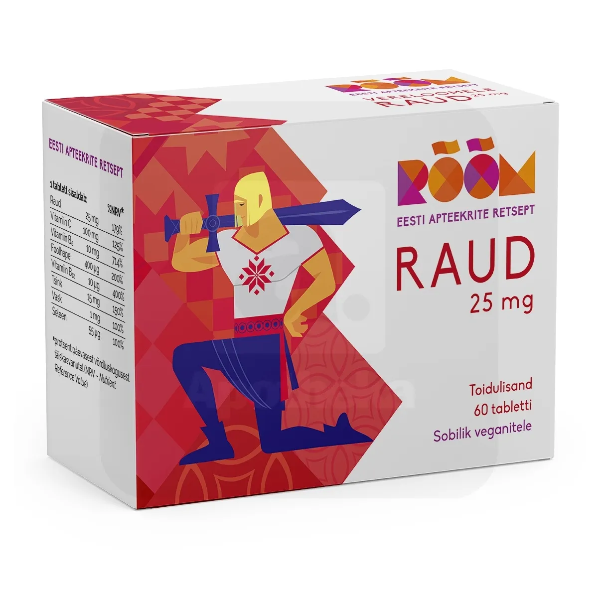 RÕÕM RAUD 25MG TBL N60 - Tootepilt