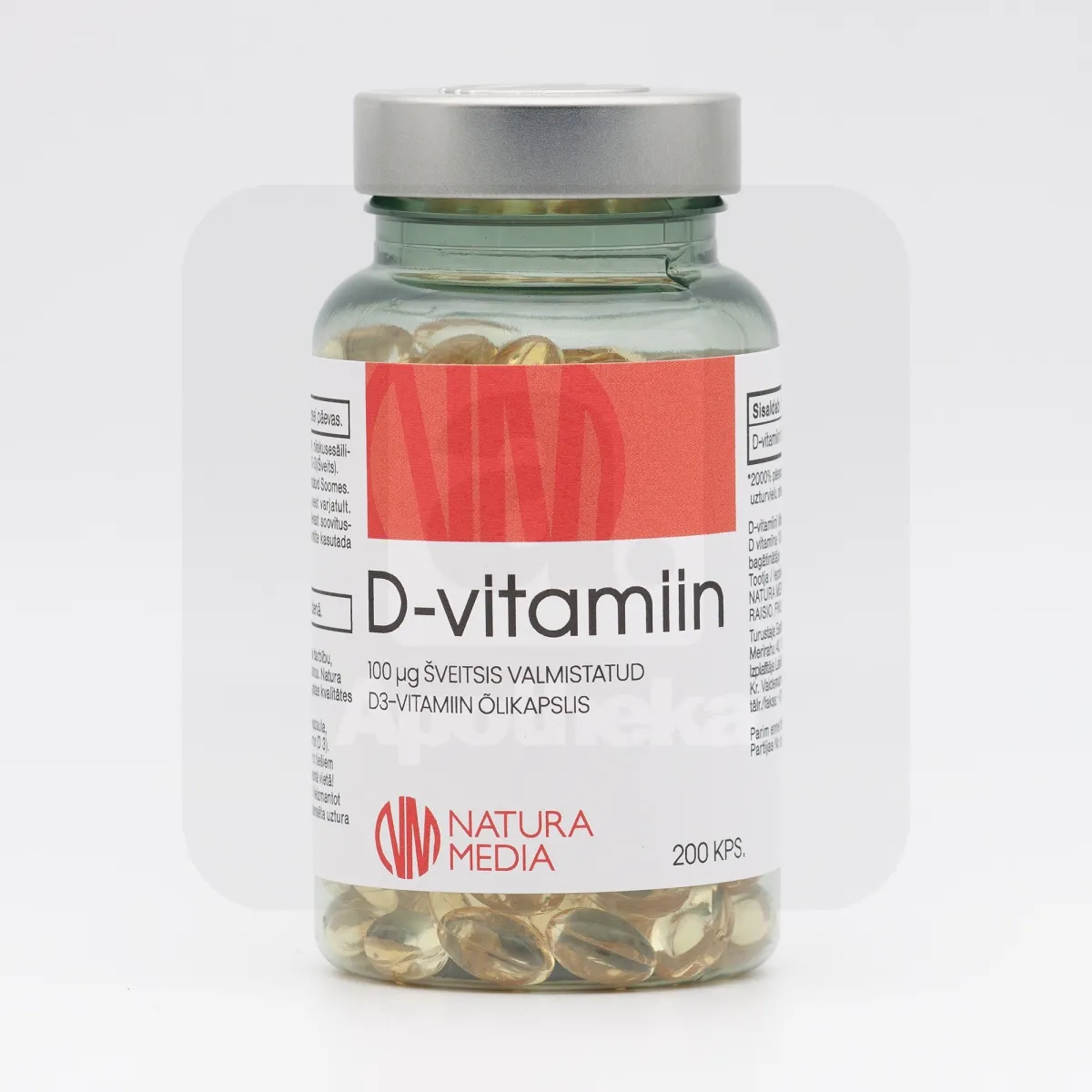 D-VITAMIIN ÕLIKAPSLID 100MCG N200 - Tootepilt