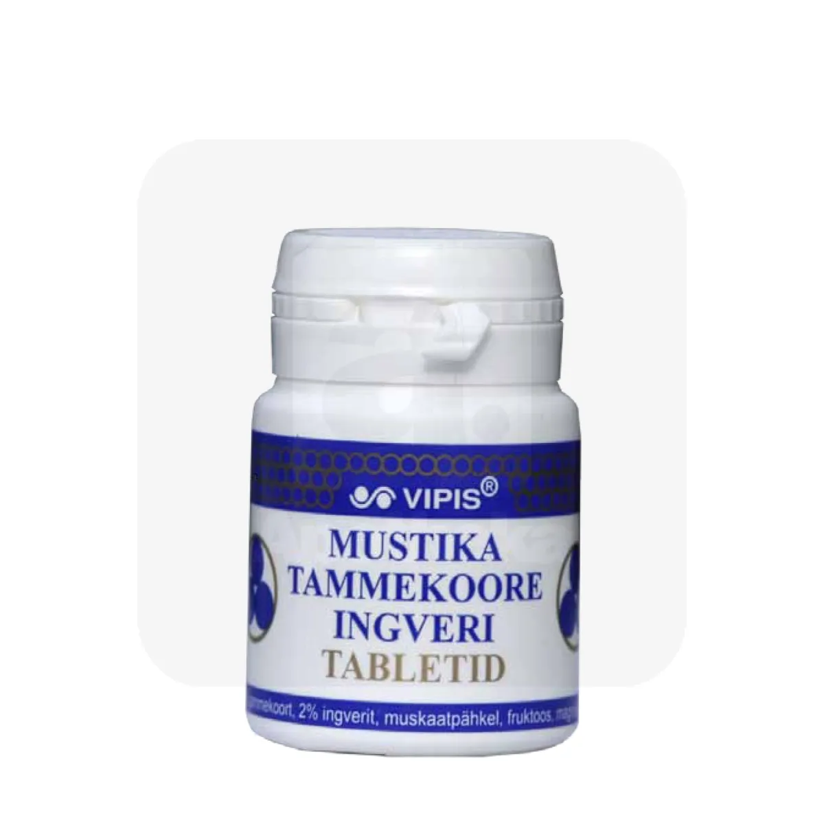 VIPIS MUSTIKA-TAMMEKOORE-INGVERI TABLETID N50 (15G) - Tootepilt