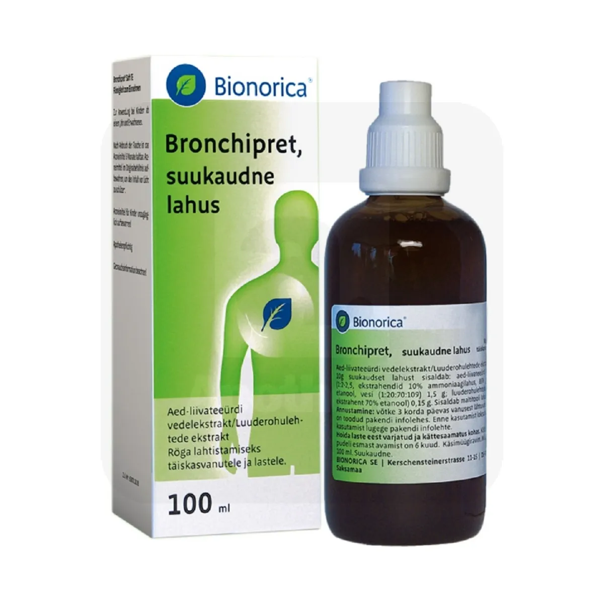 BRONCHIPRET SUUKAUDNE LAH 169,49+16,95MG/ML 100ML - Tootepilt