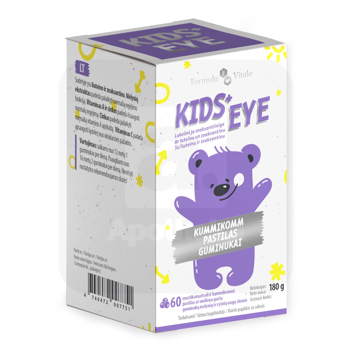 FORMULA VITALE KIDS+ EYE KUMMIKOMMID N60 - Tootepilt