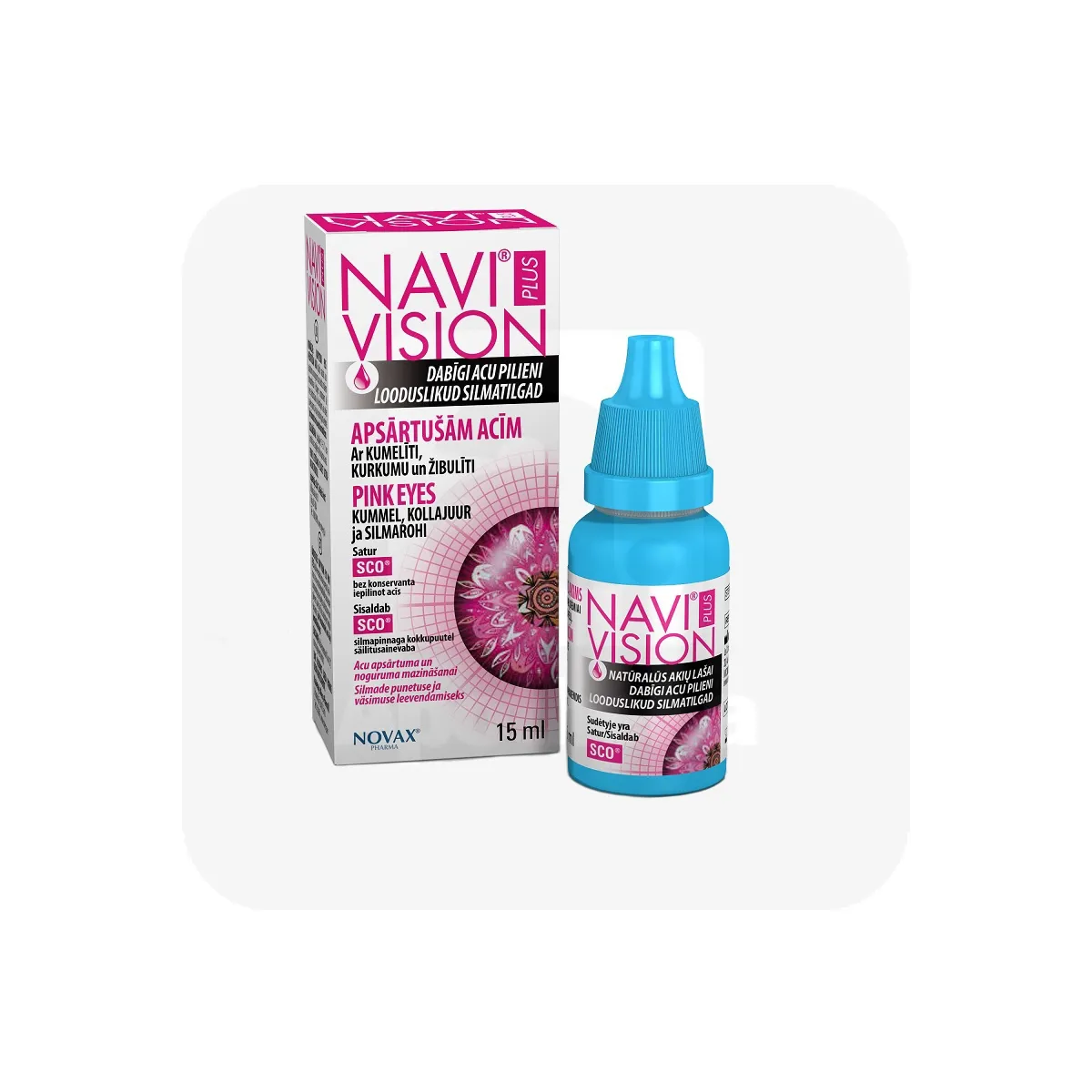 NAVI VISION PLUS PINK EYE SILMATILGAD 15ML - Tootepilt