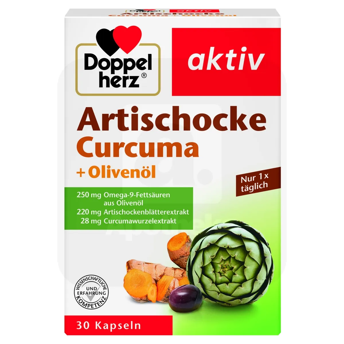 DOPPELHERZ AKTIV ARTISOKK+KURKUM+OLIIVIÕLI CAPS N30 - Tootepilt