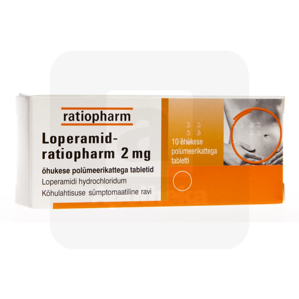 LOPERAMID-RATIOPHARM TBL 2MG N10 - Tootepilt