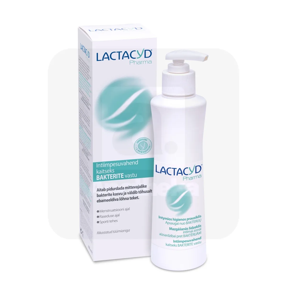 LACTACYD PHARMA INTIIMPESUVAHEND KAITSE BAKTERITE VASTU 250ML - Tootepilt