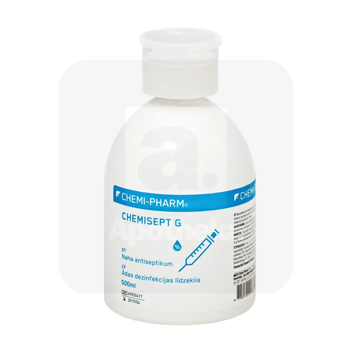 CHEMIPHARM CHEMISEPT G 500ML NIISUTUSPUMBAGA - Tootepilt