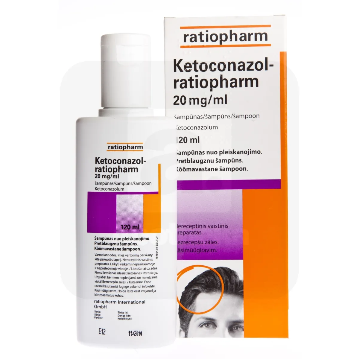 KETOCONAZOL-RATIOPHARM SHAMPOON 20MG/ML 120ML - Tootepilt