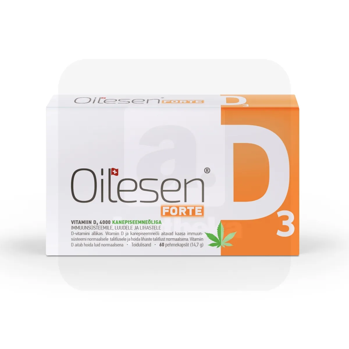 OILESEN FORTE VITAMIIN D3 ÕLIKAPSLID 4000IU N60 - Tootepilt
