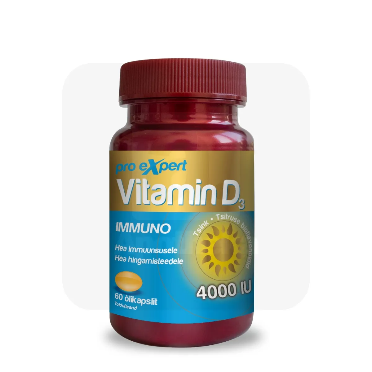VITAMIN D3 PRO EXPERT 4000IU IMMUNO KAPSLID N60 - Tootepilt