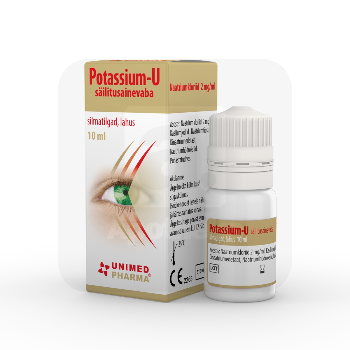 POTASSIUM-U SÄILITUSAINEVABA SILMATILGAD 2MG/ML 10ML - Tootepilt