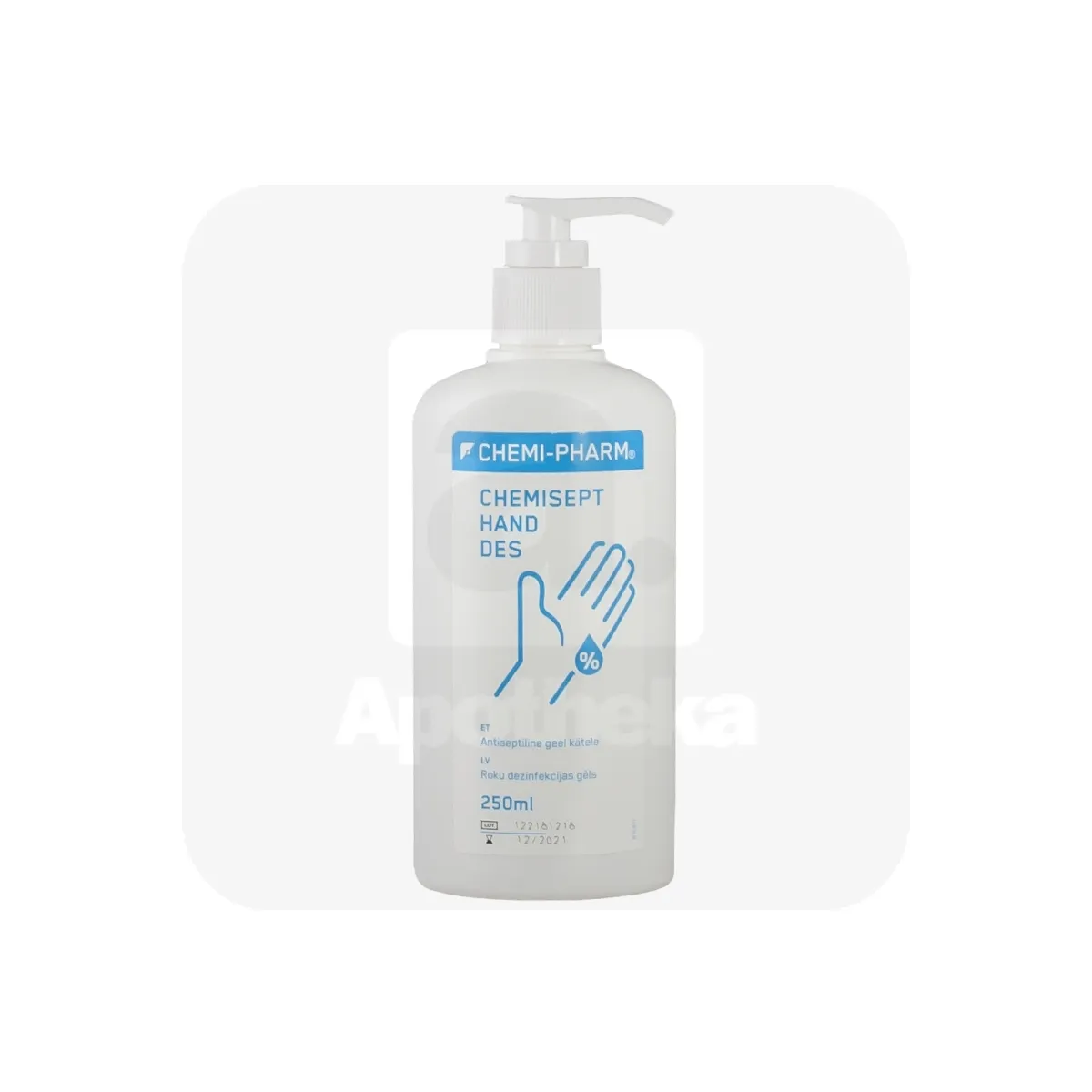 CHEMIPHARM CHEMISEPT HAND DES GEEL KÄTELE 250ML PUMBAGA - Tootepilt