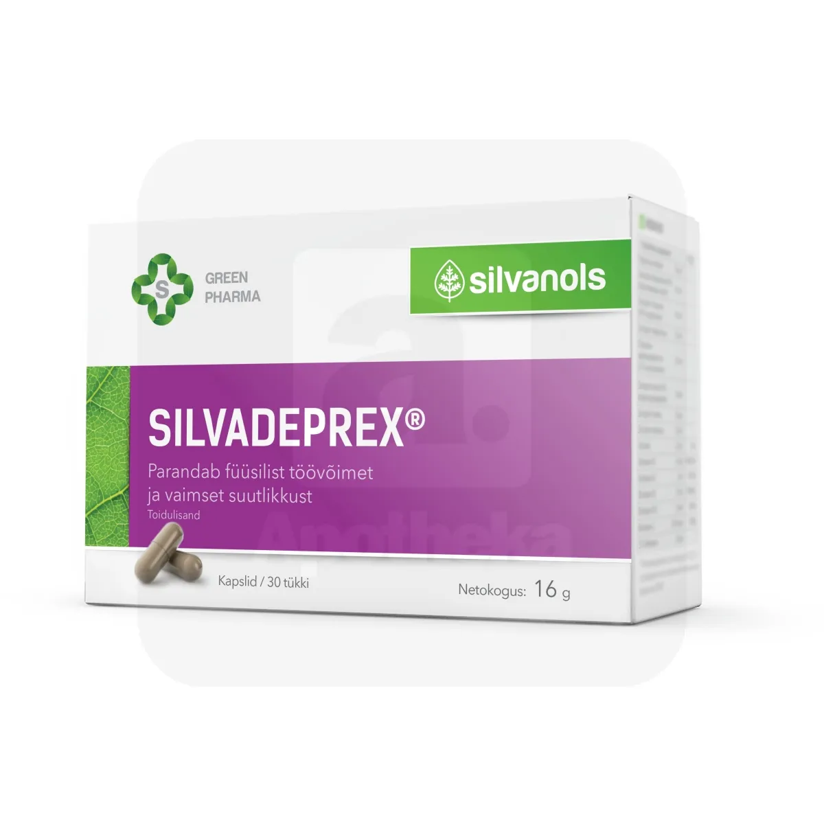 SILVADEPREX KAPSLID N30 - Tootepilt
