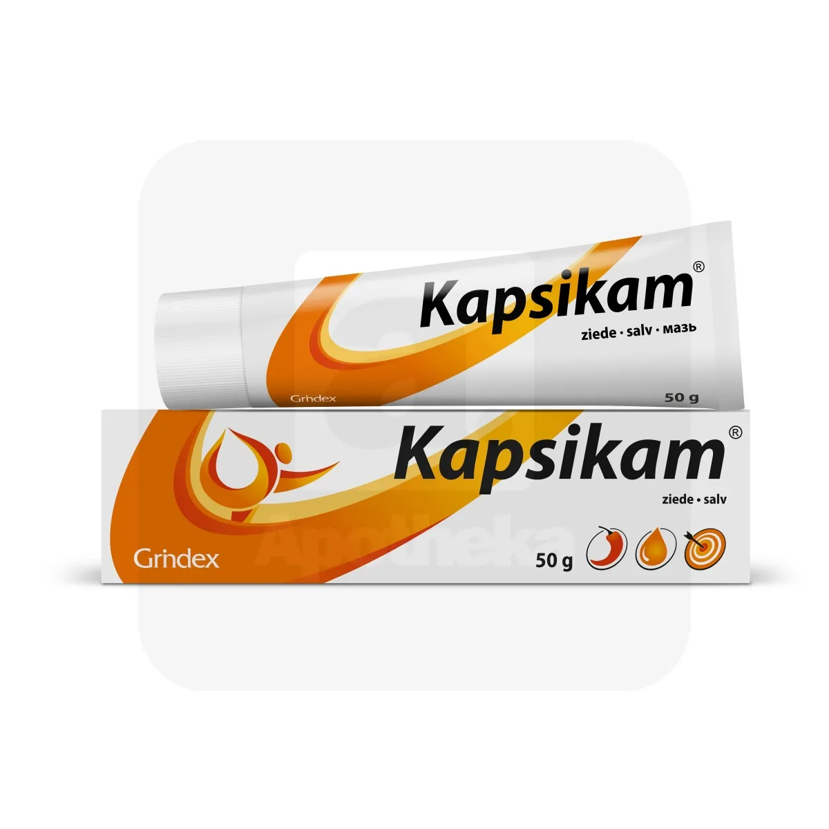 KAPSIKAM SALV 20MG+2MG+30MG+30MG+50MG/G 50G - Tootepilt 1