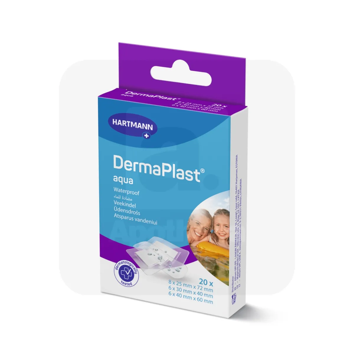 DERMAPLAST PLAASTRID AQUA LÄBIPAISTVAD (3 SUURUST) N20 - Tootepilt