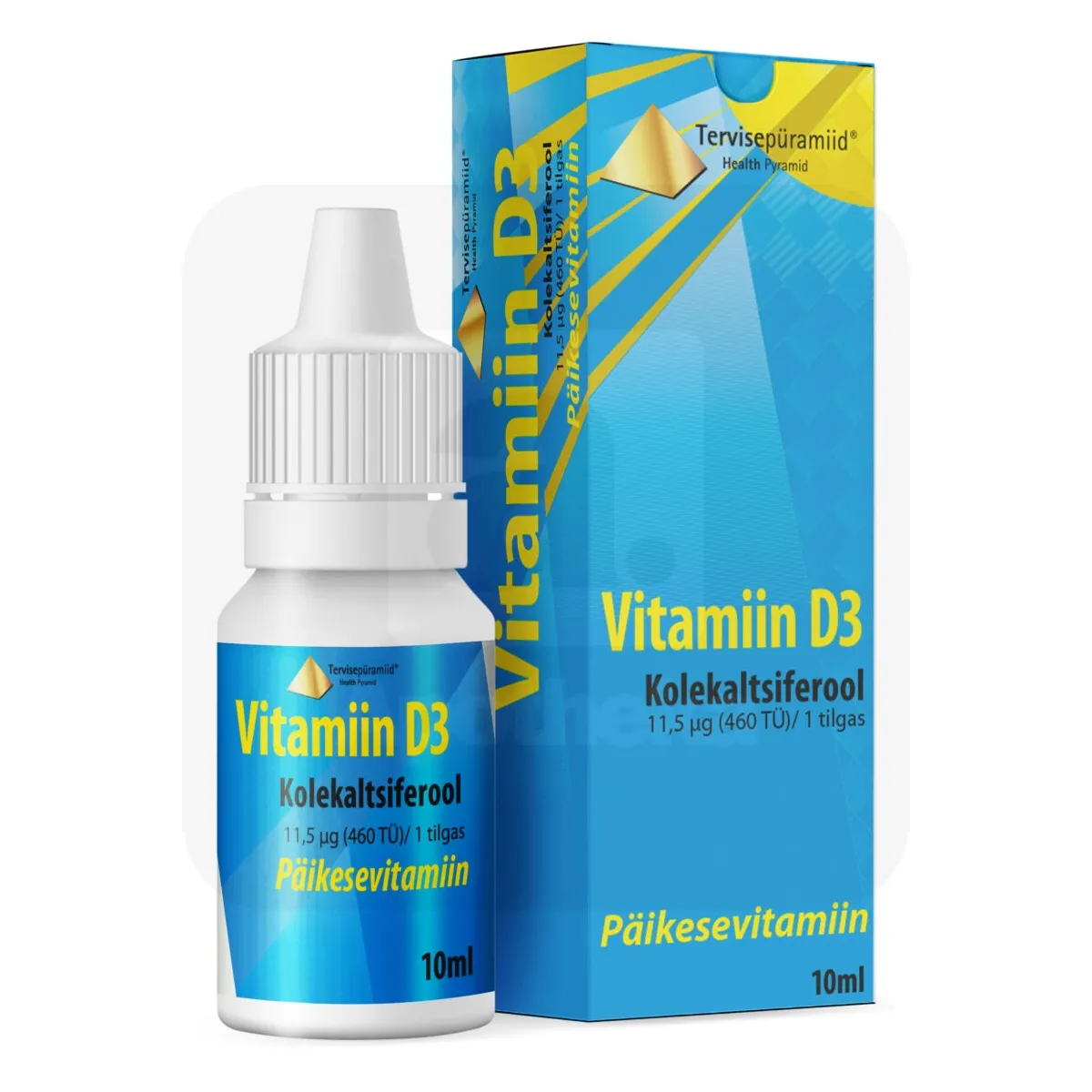 TERVISEPÜRAMIID VIT. D3 TILGAD 11,5MCG/TILGAS 10ML - Tootepilt