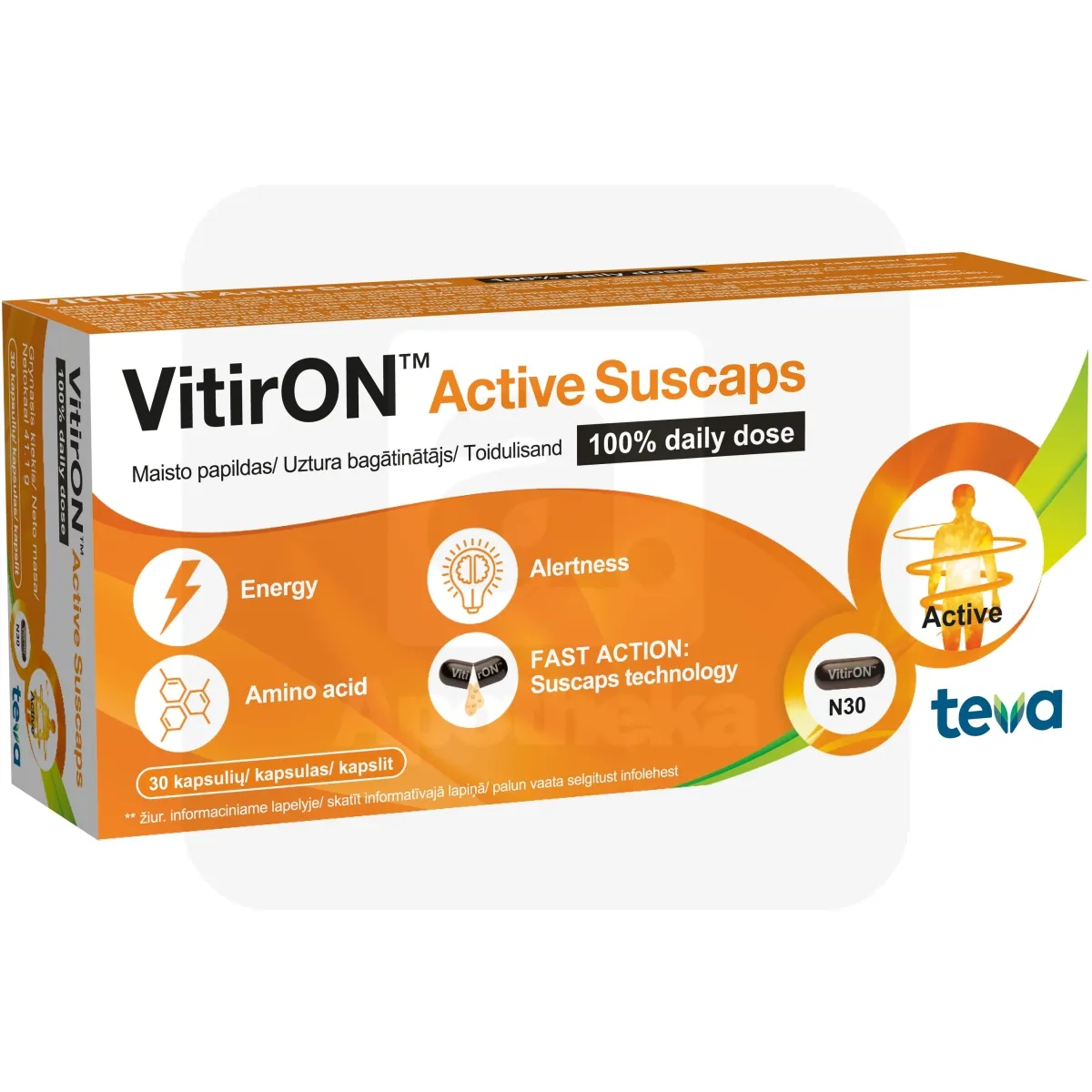 VITIRON ACTIVE SUSCAPS KAPSLID N30 - Tootepilt