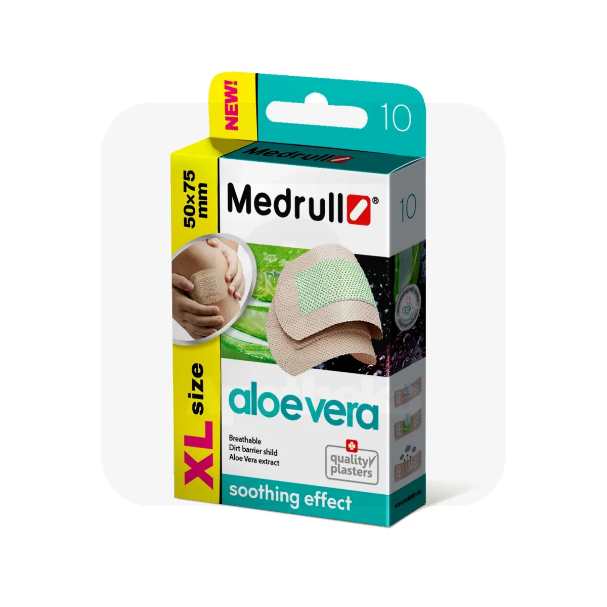 MEDRULL PLAASTER ALOE VERA XL 50X75MM N10 - Tootepilt