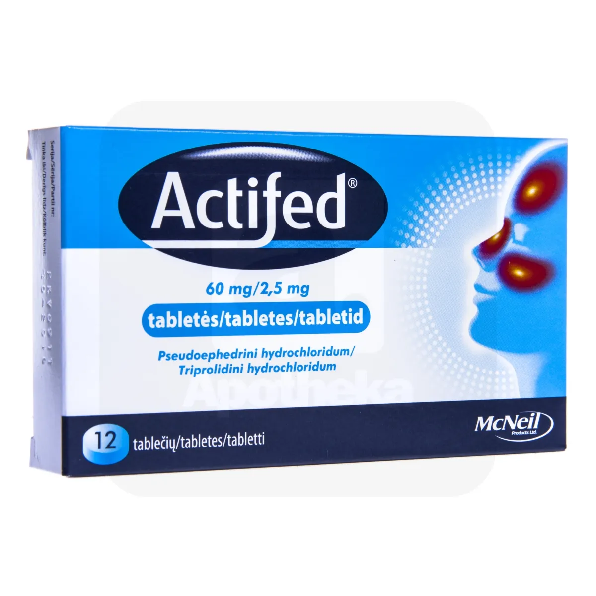 ACTIFED TBL 2,5MG+60MG N12 - Tootepilt