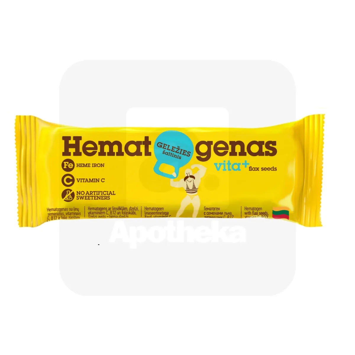 HEMATOGEEN (LINASEEMNED +VITAMIINID) 50G - Tootepilt